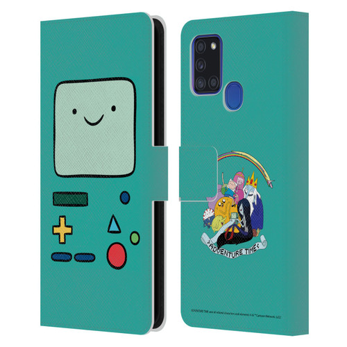Adventure Time Graphics BMO Leather Book Wallet Case Cover For Samsung Galaxy A21s (2020)