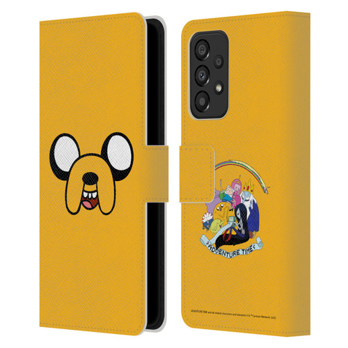 Adventure Time Graphics Jake The Dog Leather Book Wallet Case Cover For Samsung Galaxy A33 5G (2022)