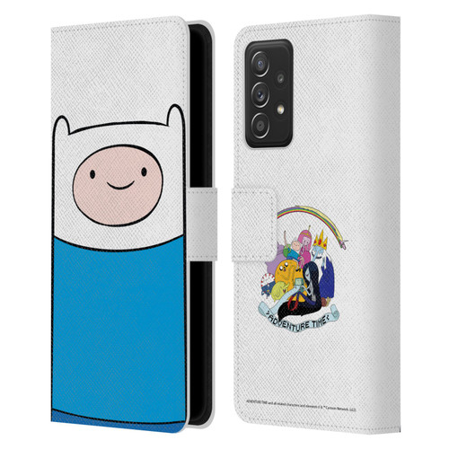 Adventure Time Graphics Finn The Human Leather Book Wallet Case Cover For Samsung Galaxy A52 / A52s / 5G (2021)