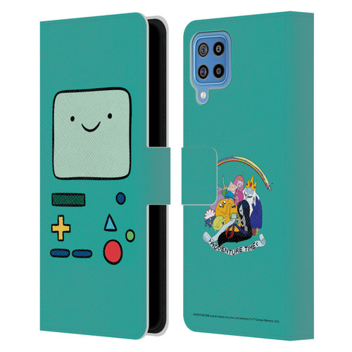 Adventure Time Graphics BMO Leather Book Wallet Case Cover For Samsung Galaxy F22 (2021)