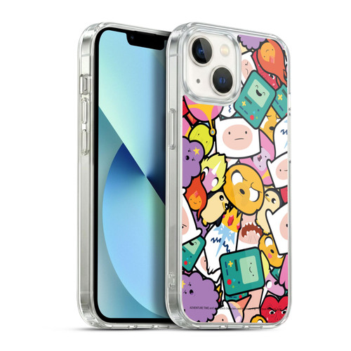 Adventure Time Graphics Pattern Soft Gel Case for Apple iPhone 13