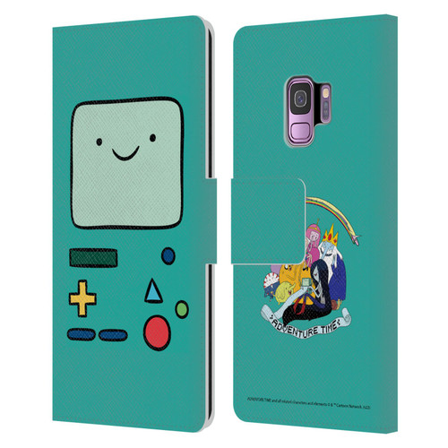 Adventure Time Graphics BMO Leather Book Wallet Case Cover For Samsung Galaxy S9