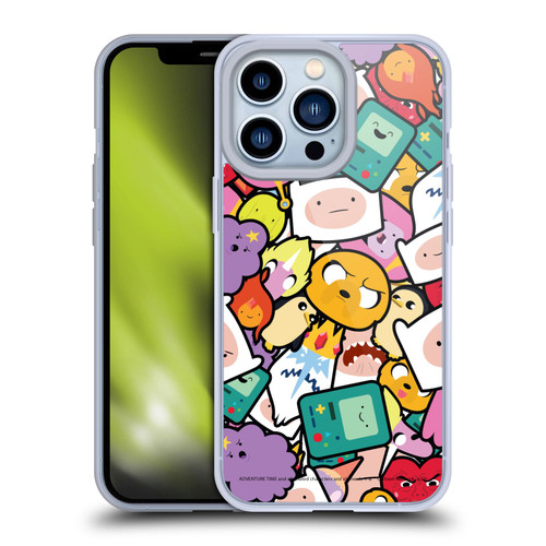 Adventure Time Graphics Pattern Soft Gel Case for Apple iPhone 13 Pro