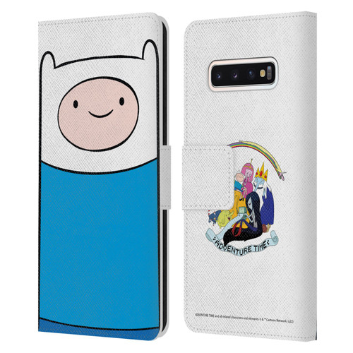 Adventure Time Graphics Finn The Human Leather Book Wallet Case Cover For Samsung Galaxy S10