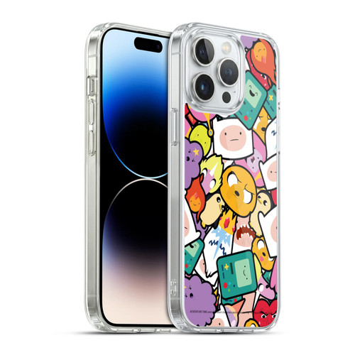 Adventure Time Graphics Pattern Soft Gel Case for Apple iPhone 14 Pro Max & MagSafe