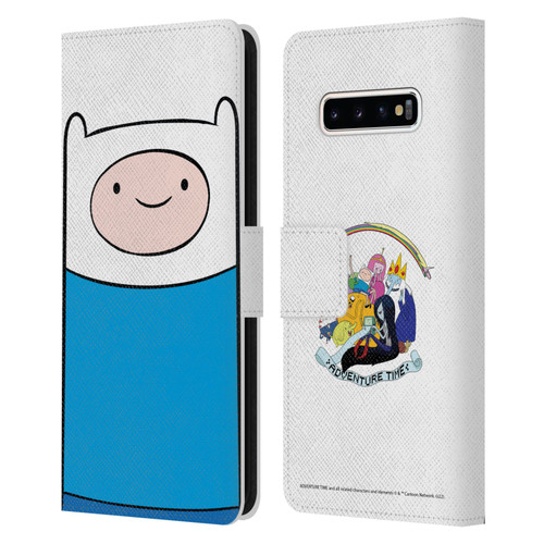 Adventure Time Graphics Finn The Human Leather Book Wallet Case Cover For Samsung Galaxy S10+ / S10 Plus