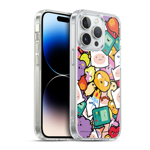Adventure Time Graphics Pattern Soft Gel Case for Apple iPhone 14 Pro & MagSafe