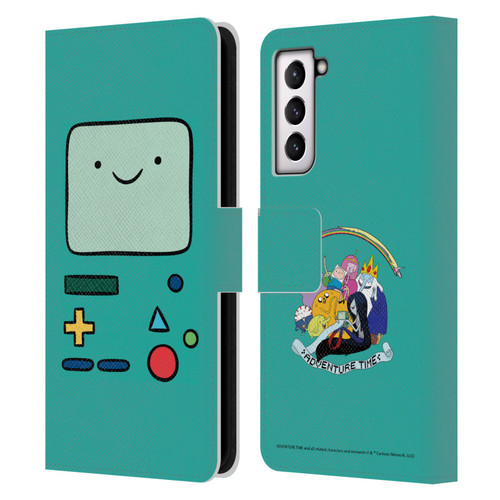 Adventure Time Graphics BMO Leather Book Wallet Case Cover For Samsung Galaxy S21 5G