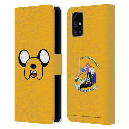 Adventure Time Graphics Jake The Dog Leather Book Wallet Case Cover For Samsung Galaxy M31s (2020)