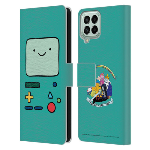 Adventure Time Graphics BMO Leather Book Wallet Case Cover For Samsung Galaxy M33 (2022)