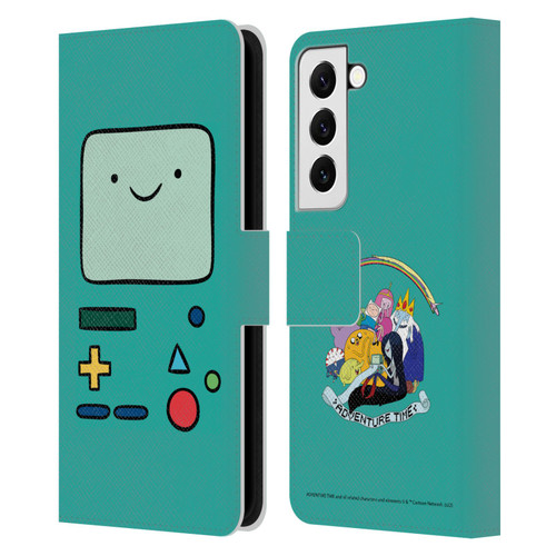 Adventure Time Graphics BMO Leather Book Wallet Case Cover For Samsung Galaxy S22 5G