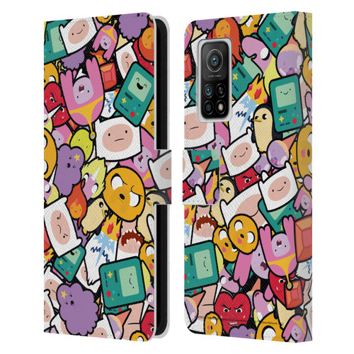 Adventure Time Graphics Pattern Leather Book Wallet Case Cover For Xiaomi Mi 10T 5G