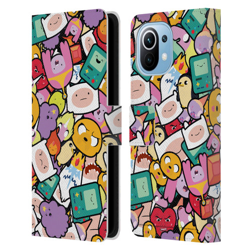 Adventure Time Graphics Pattern Leather Book Wallet Case Cover For Xiaomi Mi 11
