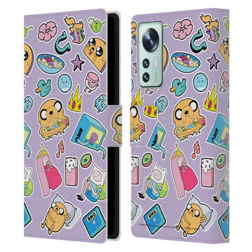 Adventure Time Graphics Icons Leather Book Wallet Case Cover For Xiaomi 12
