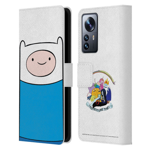 Adventure Time Graphics Finn The Human Leather Book Wallet Case Cover For Xiaomi 12 Pro