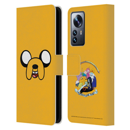 Adventure Time Graphics Jake The Dog Leather Book Wallet Case Cover For Xiaomi 12 Pro