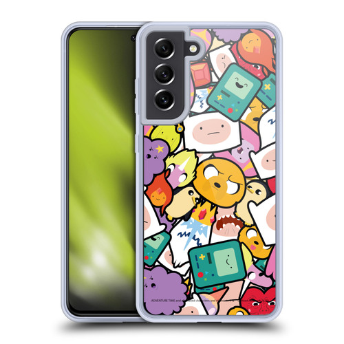 Adventure Time Graphics Pattern Soft Gel Case for Samsung Galaxy S21 FE 5G & MagSafe
