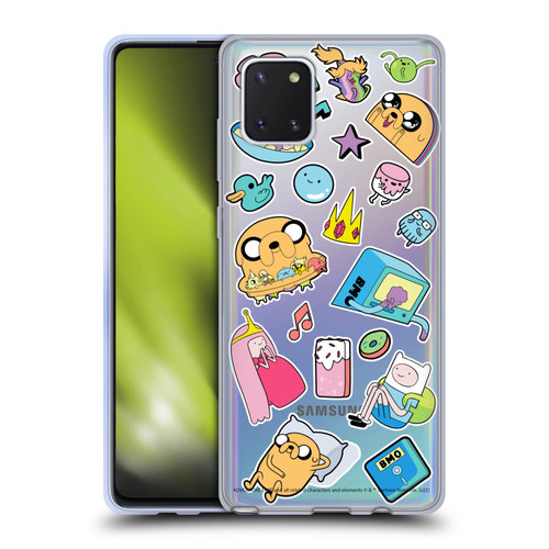 Adventure Time Graphics Icons Soft Gel Case for Samsung Galaxy Note10 Lite