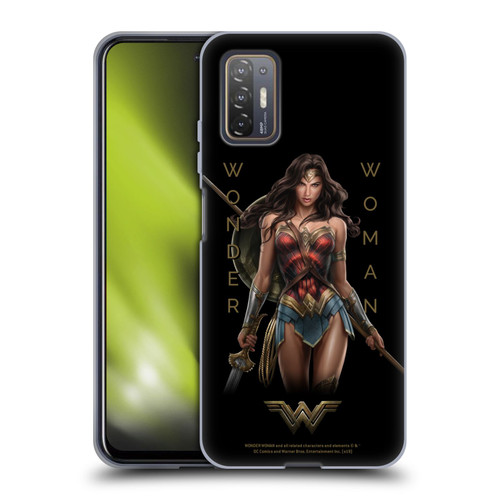 Wonder Woman Movie Character Art Typography Soft Gel Case for HTC Desire 21 Pro 5G