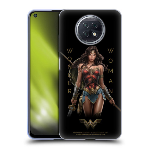 Wonder Woman Movie Character Art Typography Soft Gel Case for Xiaomi Redmi Note 9T 5G