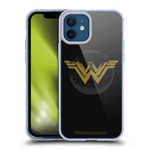 Wonder Woman Movie Logos Distressed Look Soft Gel Case for Apple iPhone 12 / iPhone 12 Pro