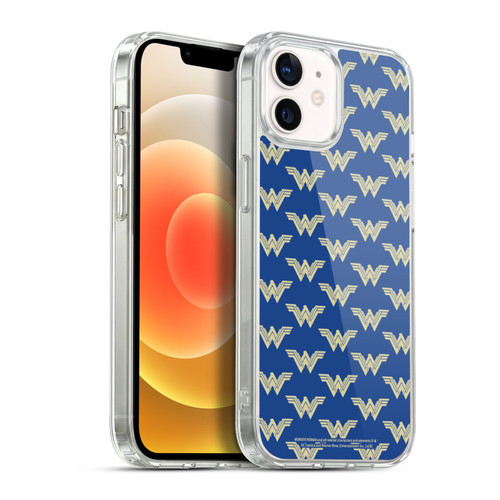 Wonder Woman Movie Logos Pattern Soft Gel Case for Apple iPhone 12 / iPhone 12 Pro & MagSafe