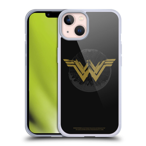 Wonder Woman Movie Logos Distressed Look Soft Gel Case for Apple iPhone 13