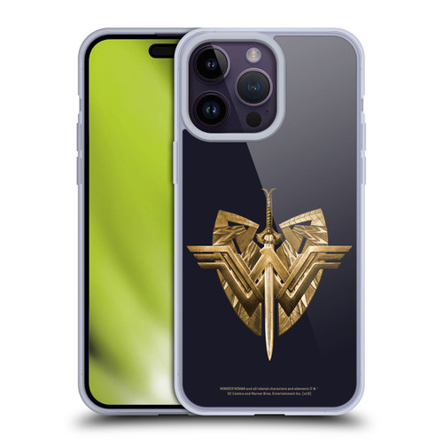 Wonder Woman Movie Logos Sword And Shield Soft Gel Case for Apple iPhone 14 Pro Max