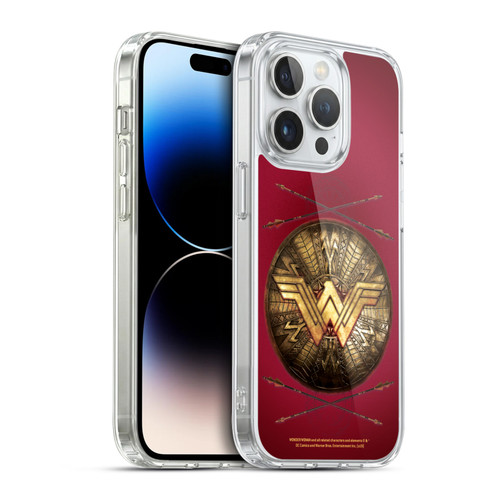 Wonder Woman Movie Logos Shield And Arrows Soft Gel Case for Apple iPhone 14 Pro & MagSafe