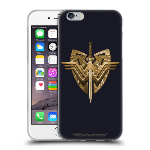 Wonder Woman Movie Logos Sword And Shield Soft Gel Case for Apple iPhone 6 / iPhone 6s