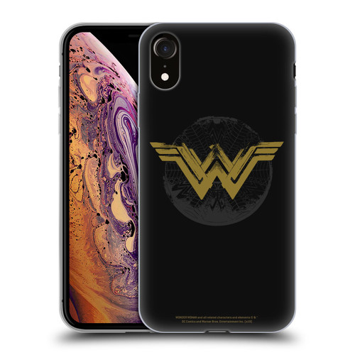 Wonder Woman Movie Logos Distressed Look Soft Gel Case for Apple iPhone XR