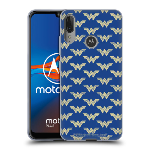 Wonder Woman Movie Logos Pattern Soft Gel Case for Motorola Moto E6 Plus