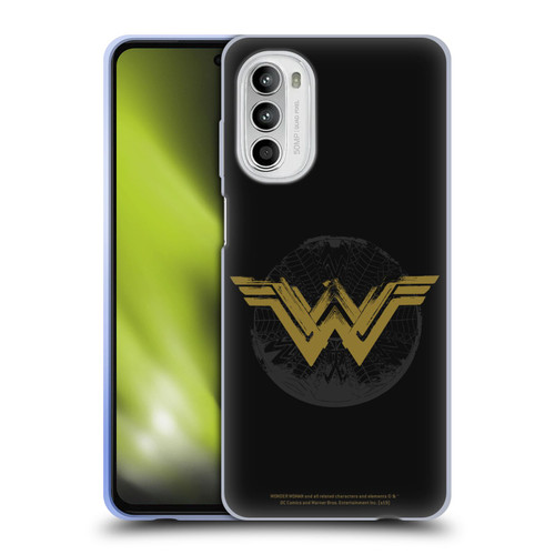 Wonder Woman Movie Logos Distressed Look Soft Gel Case for Motorola Moto G52