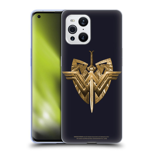 Wonder Woman Movie Logos Sword And Shield Soft Gel Case for OPPO Find X3 / Pro