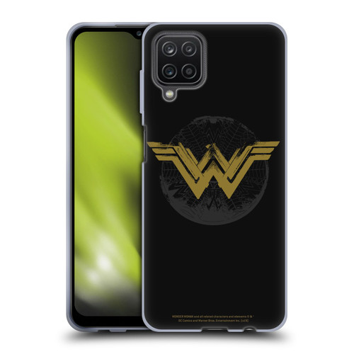 Wonder Woman Movie Logos Distressed Look Soft Gel Case for Samsung Galaxy A12 (2020)