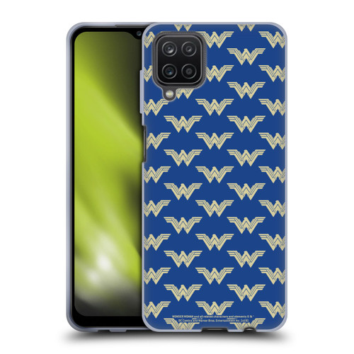 Wonder Woman Movie Logos Pattern Soft Gel Case for Samsung Galaxy A12 (2020)