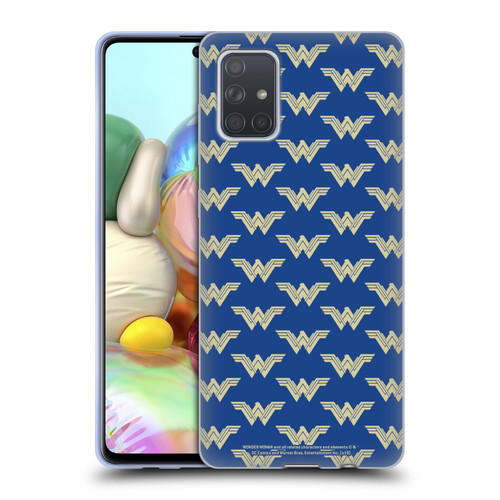 Wonder Woman Movie Logos Pattern Soft Gel Case for Samsung Galaxy A71 (2019)