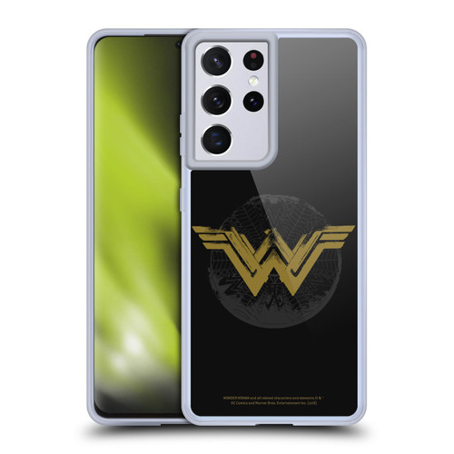 Wonder Woman Movie Logos Distressed Look Soft Gel Case for Samsung Galaxy S21 Ultra 5G