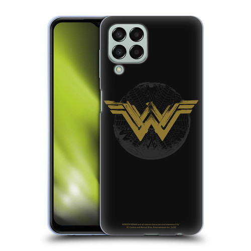 Wonder Woman Movie Logos Distressed Look Soft Gel Case for Samsung Galaxy M33 (2022)