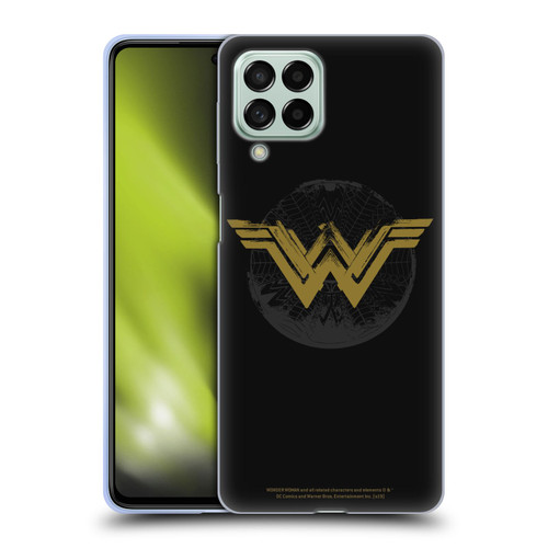 Wonder Woman Movie Logos Distressed Look Soft Gel Case for Samsung Galaxy M53 (2022)