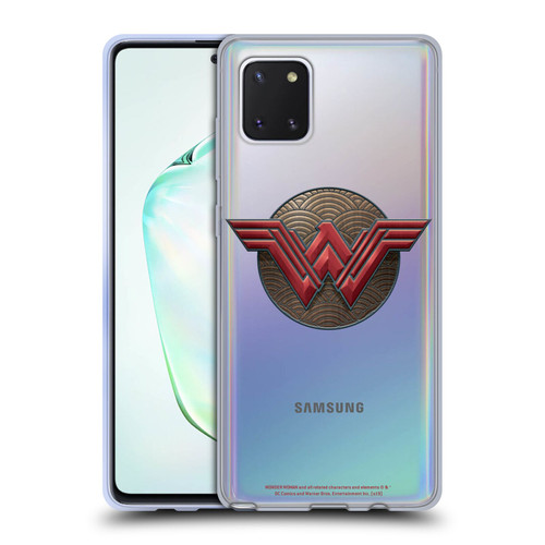 Wonder Woman Movie Logos Waves Soft Gel Case for Samsung Galaxy Note10 Lite