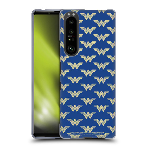 Wonder Woman Movie Logos Pattern Soft Gel Case for Sony Xperia 1 III