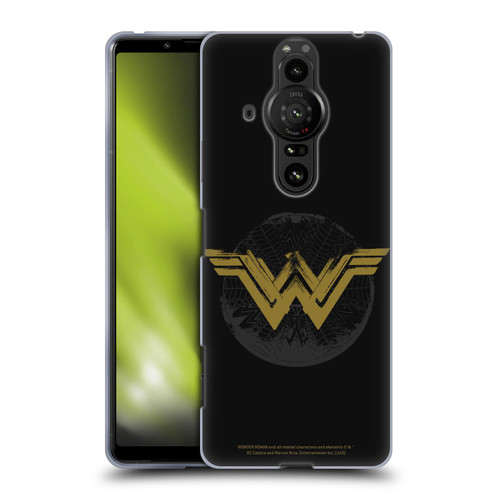 Wonder Woman Movie Logos Distressed Look Soft Gel Case for Sony Xperia Pro-I