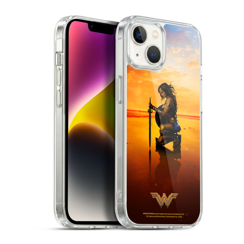 Wonder Woman Movie Posters Sword And Shield Soft Gel Case for Apple iPhone 14 Plus & MagSafe