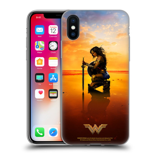 Wonder Woman Movie Posters Sword And Shield Soft Gel Case for Apple iPhone X / iPhone XS