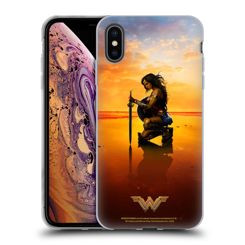 Wonder Woman Movie Posters Sword And Shield Soft Gel Case for Apple iPhone XS Max