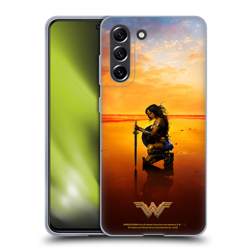 Wonder Woman Movie Posters Sword And Shield Soft Gel Case for Samsung Galaxy S21 FE 5G