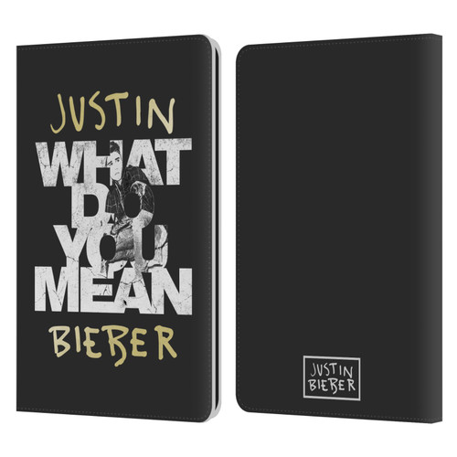 Justin Bieber Purpose B&w What Do You Mean Typography Leather Book Wallet Case Cover For Amazon Kindle Paperwhite 1 / 2 / 3