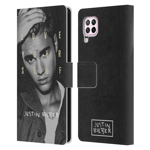 Justin Bieber Purpose B&w Love Yourself Leather Book Wallet Case Cover For Huawei Nova 6 SE / P40 Lite