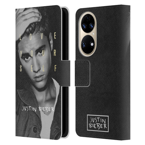 Justin Bieber Purpose B&w Love Yourself Leather Book Wallet Case Cover For Huawei P50